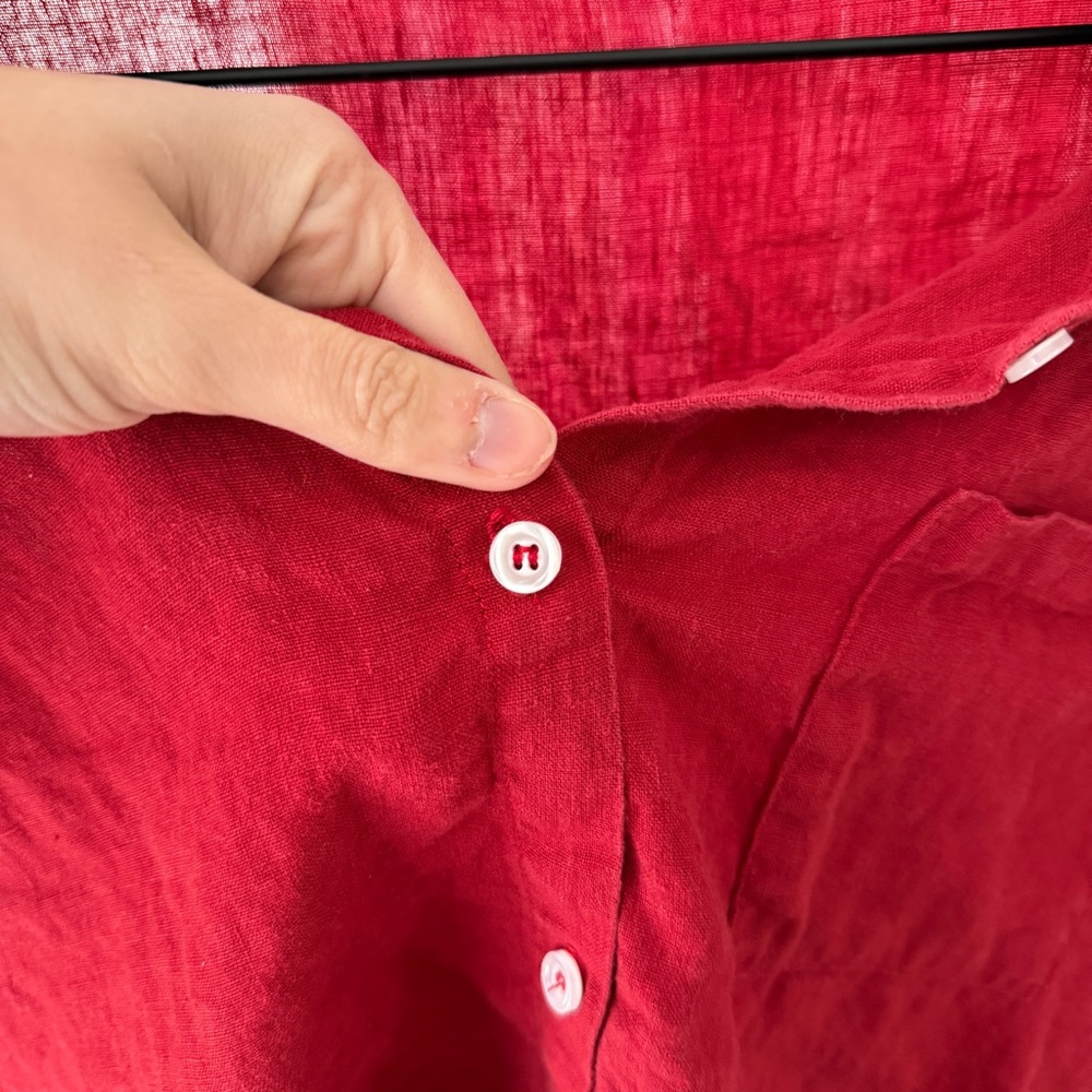 PARKE Oversized Boyfriend Linen Button Down - Picture 6 of 11